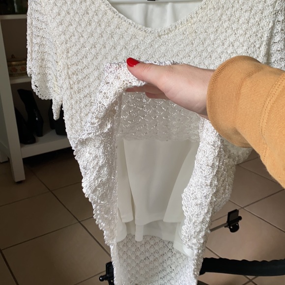 Pearl Embroidered Top Short Sleeve with undershirt - Picture 5 of 7